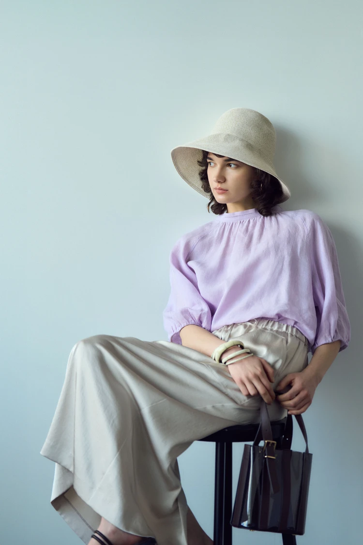 「23区」スムースサテン Iライン スカート