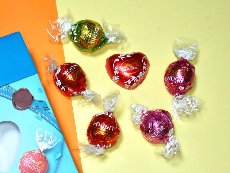 リンドールバッグ 6個入 ブルー　6個入り