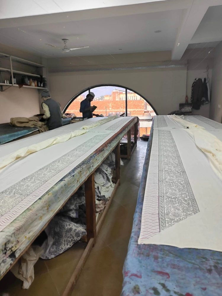 インド　ジャイプール　The Fabric Craft　ブロックプリント　工場