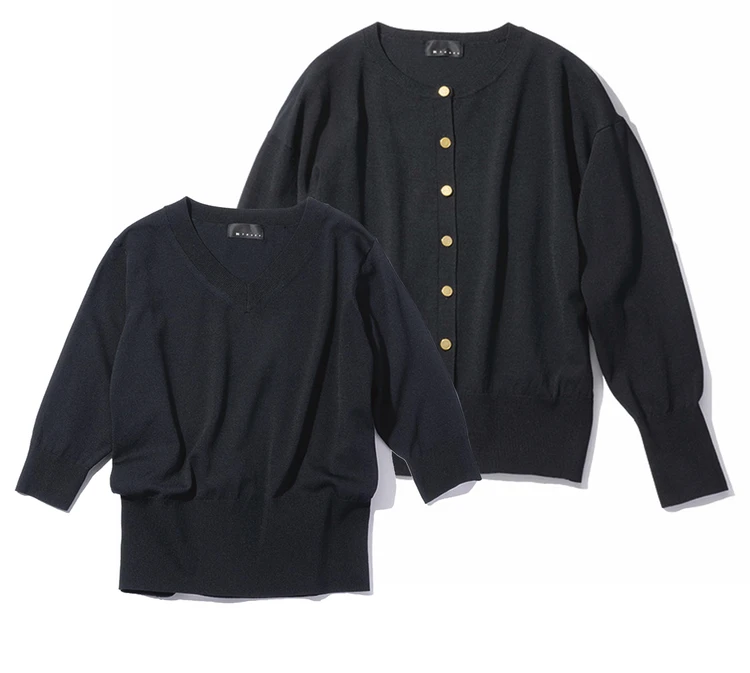 【Marisol 限定】ENSEMBLE（着映えアンサンブルニット） BLACK