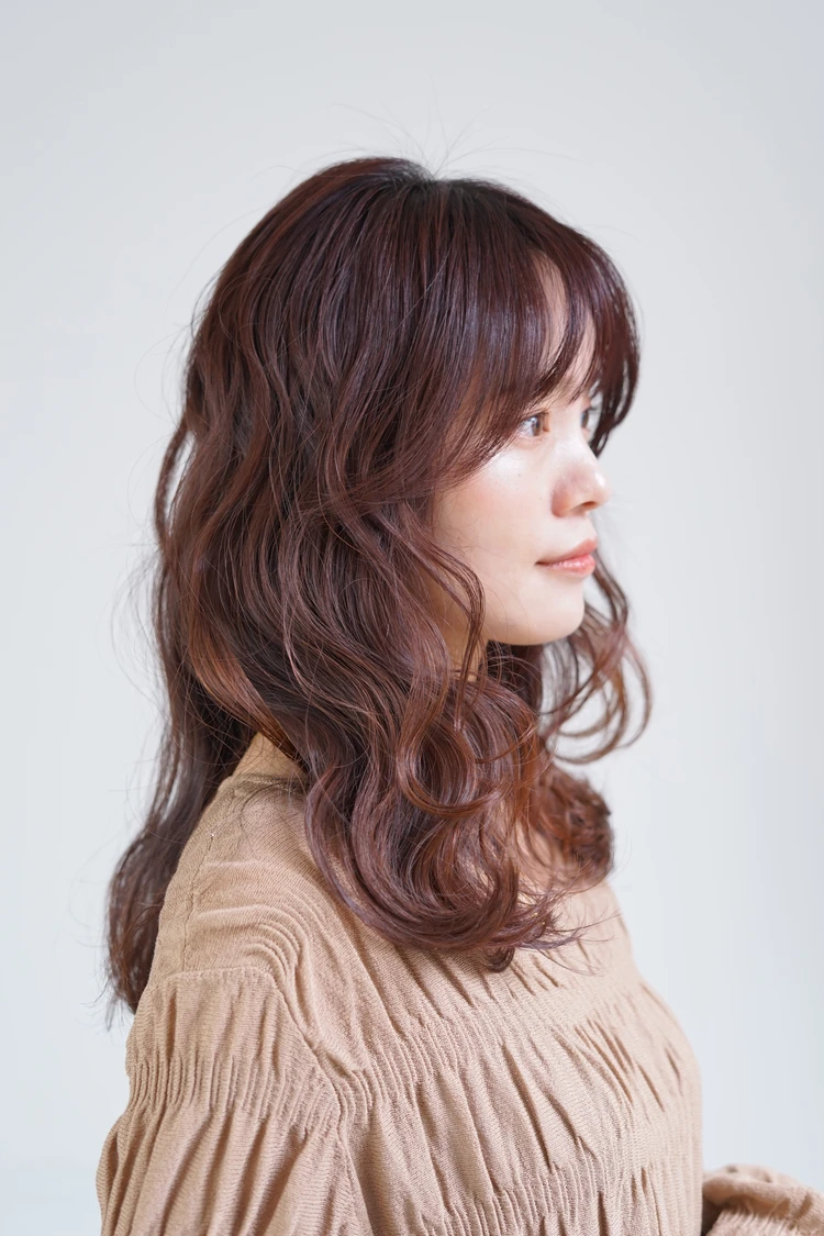 30代髪型・ロングのサイド