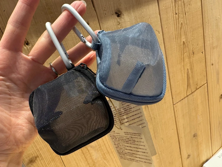 最新!SNSで話題の無印良品「ナイロンメッシュ コンパクトポーチ」|おしゃぶり収納にぴったりな衛生的ポーチ_3