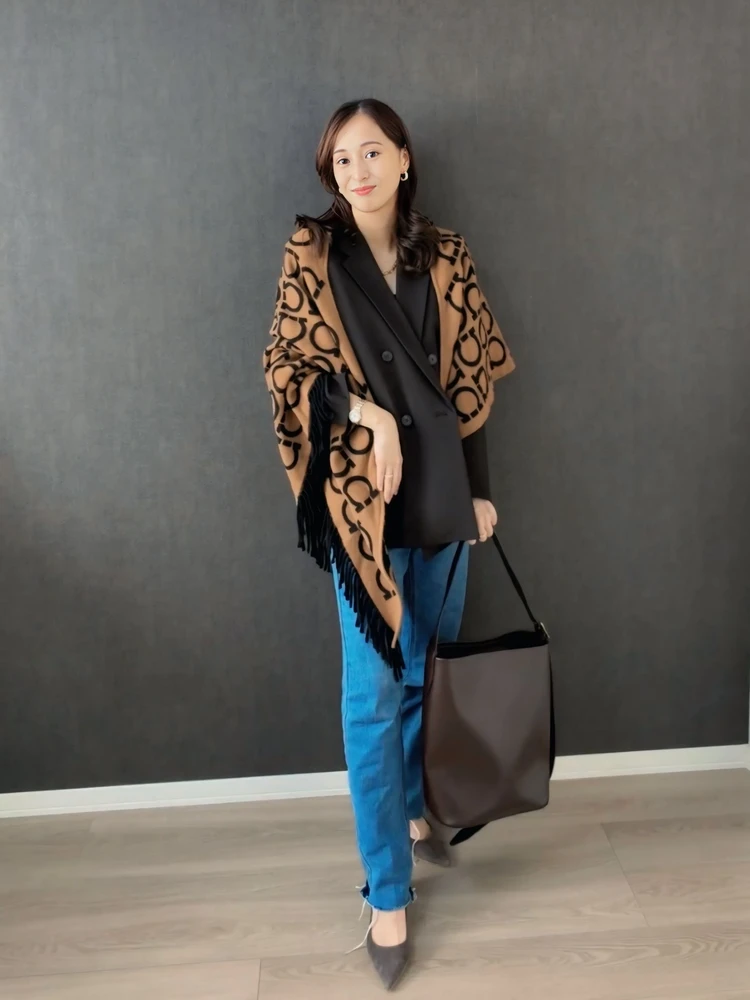 【UNIQLO】ダブルジャケット着用コーデ