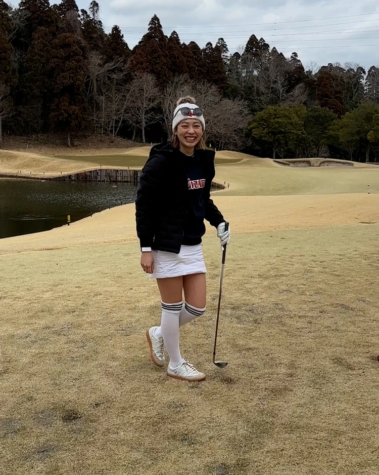 タウンユースな動けるダウンでナイスショット！#ゴルフ部_1_2