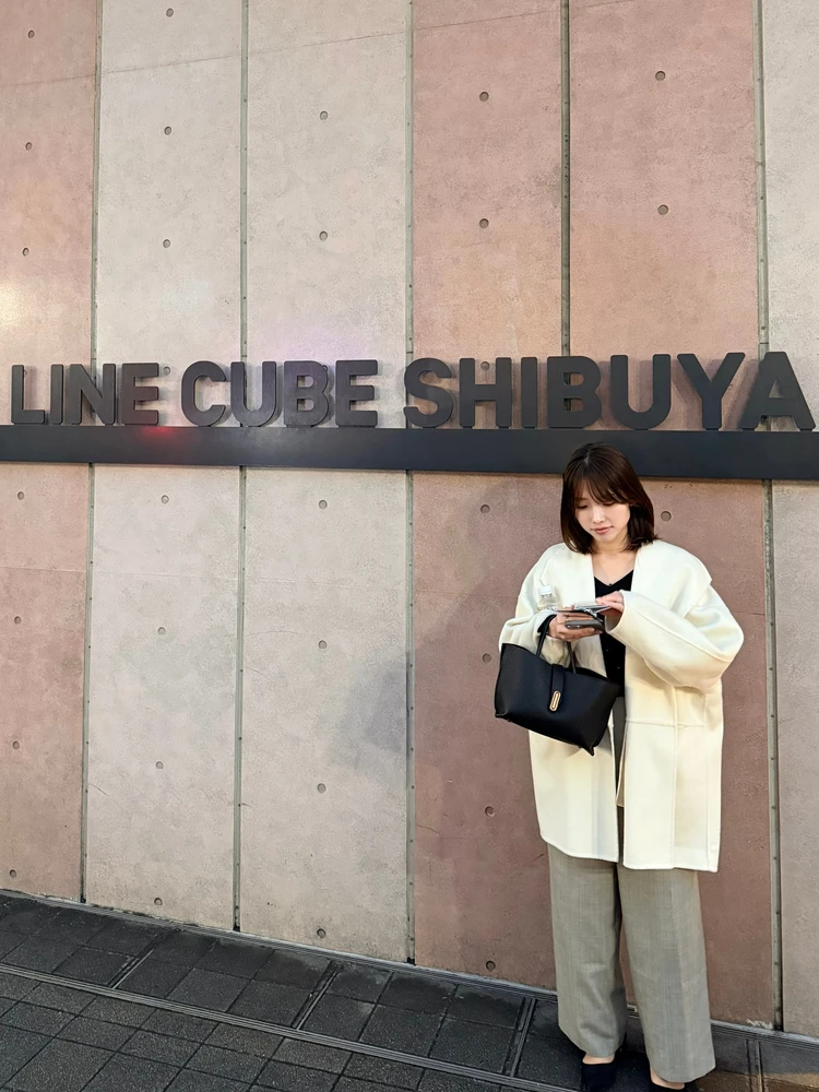 イベント会場であるLINE CUBE SHIBUYA(渋谷公会堂)の入り口前に立つ。