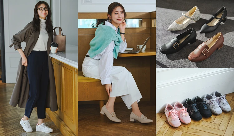 “初めまして”が増える時期、素敵先輩の足もと拝見！ 春、好印象は「ABCマート」の可愛げスニーカー＆快適パンプスが連れてくる！