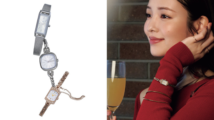 【横田真悠が登場】働く大人の「ジュエリーウォッチ」3選｜エテ、スカーゲン、アガット…上品なきらめきで手もとに華を