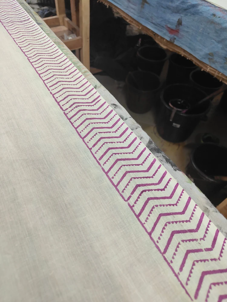 インド　ジャイプール　The Fabric Craft　ブロックプリント　工場　布