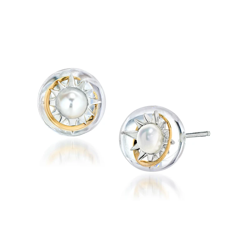 K10YG/SV925/アクリル　ピアス￥39600