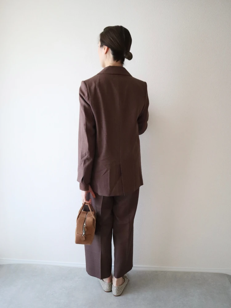 TONAL　トーナル　カセット服　マルチセットマリンワイドパンツ　マルチセットダブルジャケット　通勤　オフィス　コーデ　