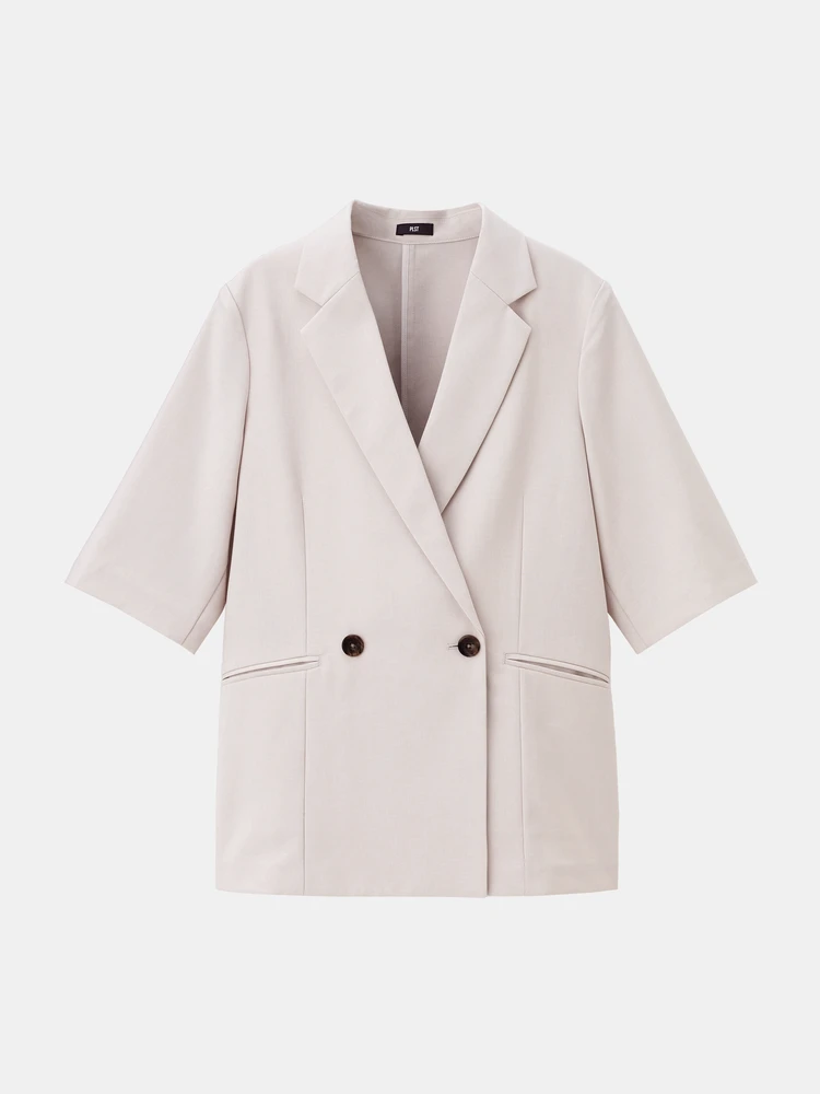 プレミアムオックスハーフスリーブジャケット¥19000