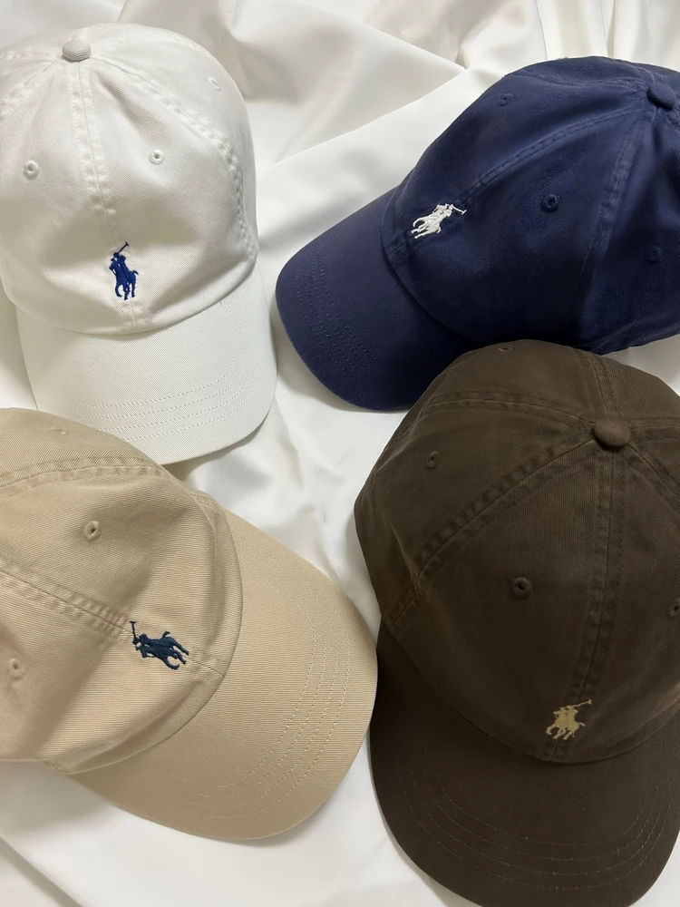 ポロラルフローレン アイコニック コットン チノ ボール キャップ ブラウン ネイビー ホワイト ベージュ の置き画像