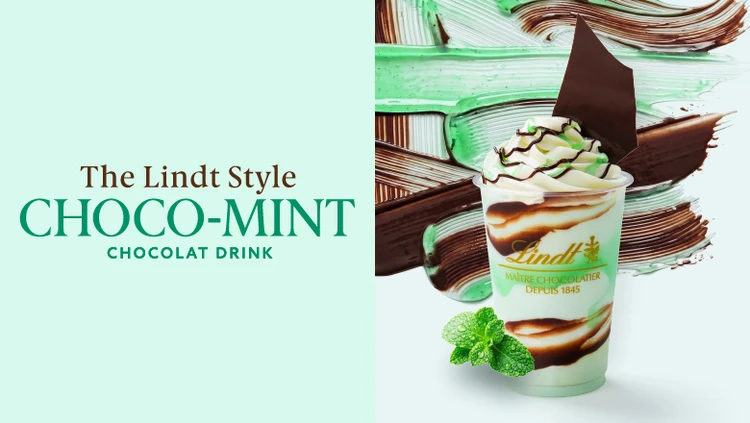 【Lindt（リンツ）】カカオの香りもコクも♪ チョコレートが主役の「チョコミントショコラドリンク」が期間限定で登場！