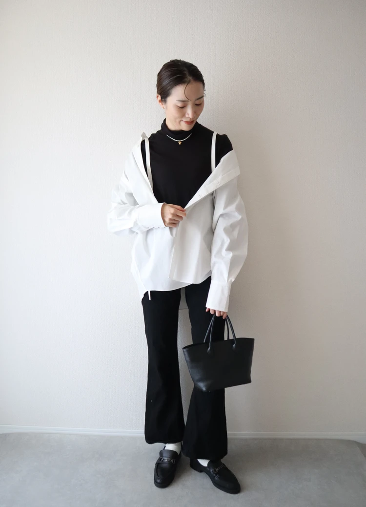 CREDONA THE SHIRT クレドナ 白 シャツ コーデ