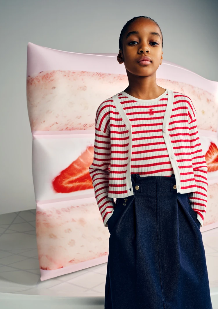 ベビー ディオール　2025年フォール コレクション　ボーダートップス