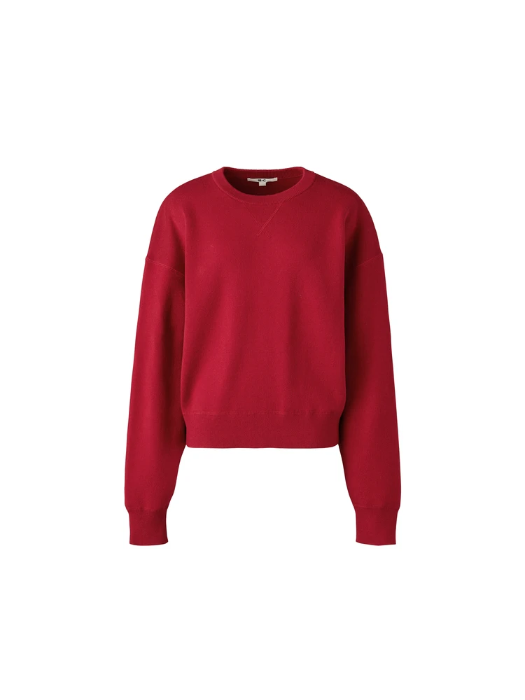 スムースコットンクルーネックセーター¥3990