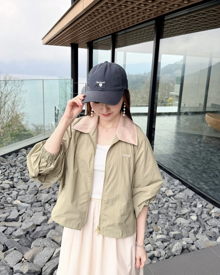 バブアー　キャップ　Barbour　カジュアルコーデ