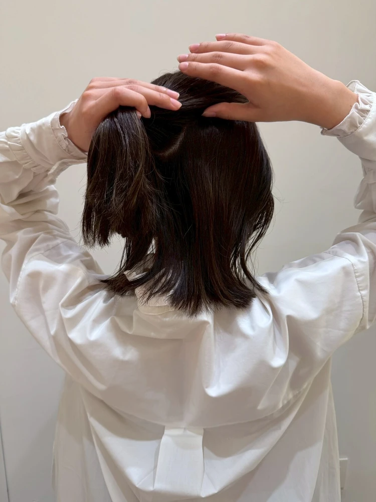 30代髪型・ボブのヘアアレンジ1