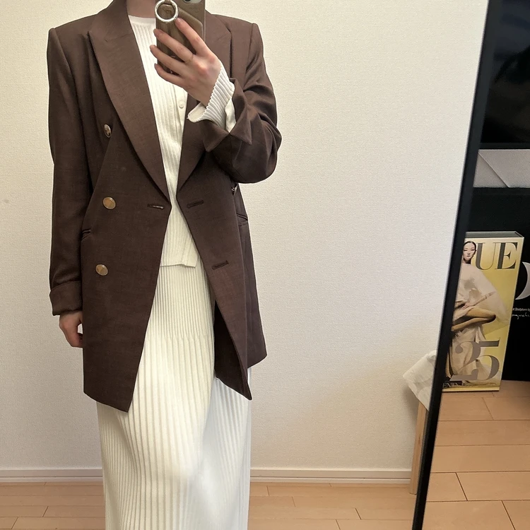 GU「シアーリブカーディガン」