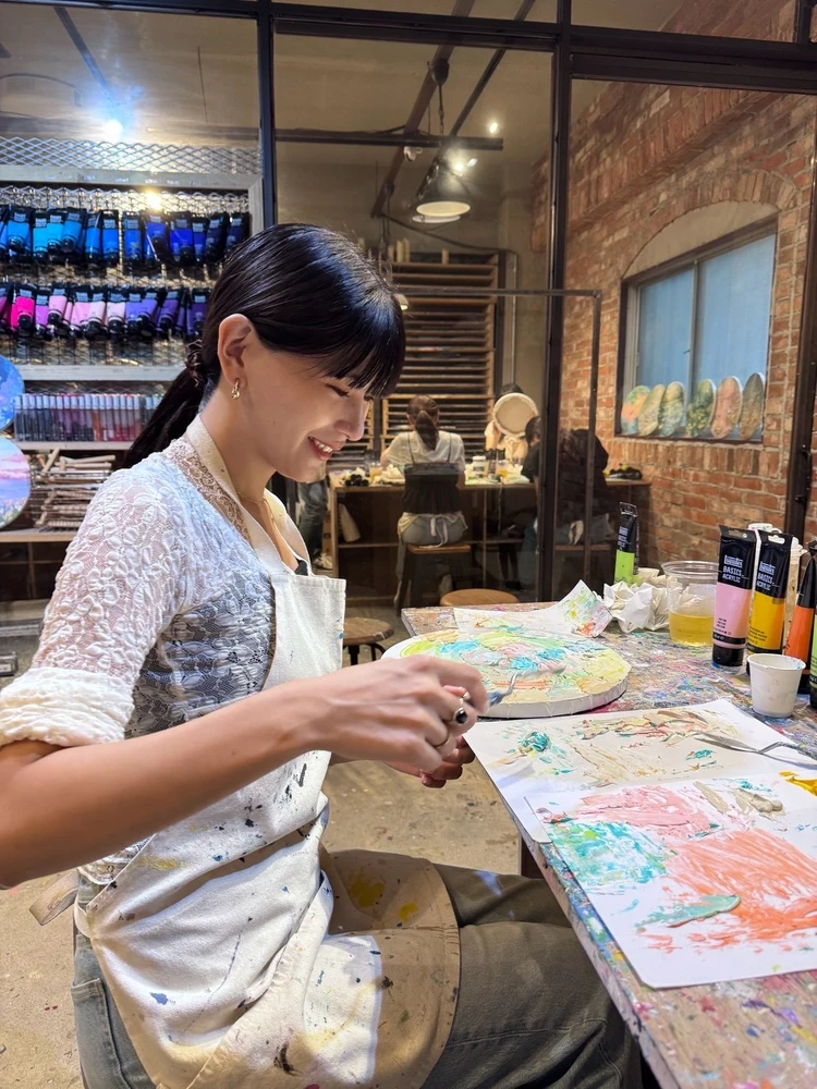 【押上で朝活♡大人気モーニングとアート体験】CREA BASEで楽しむ、世界にひとつのテクスチャーアートづくり_5