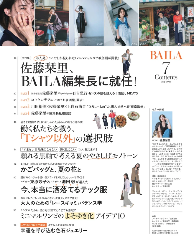 BAILA７月号　目次1