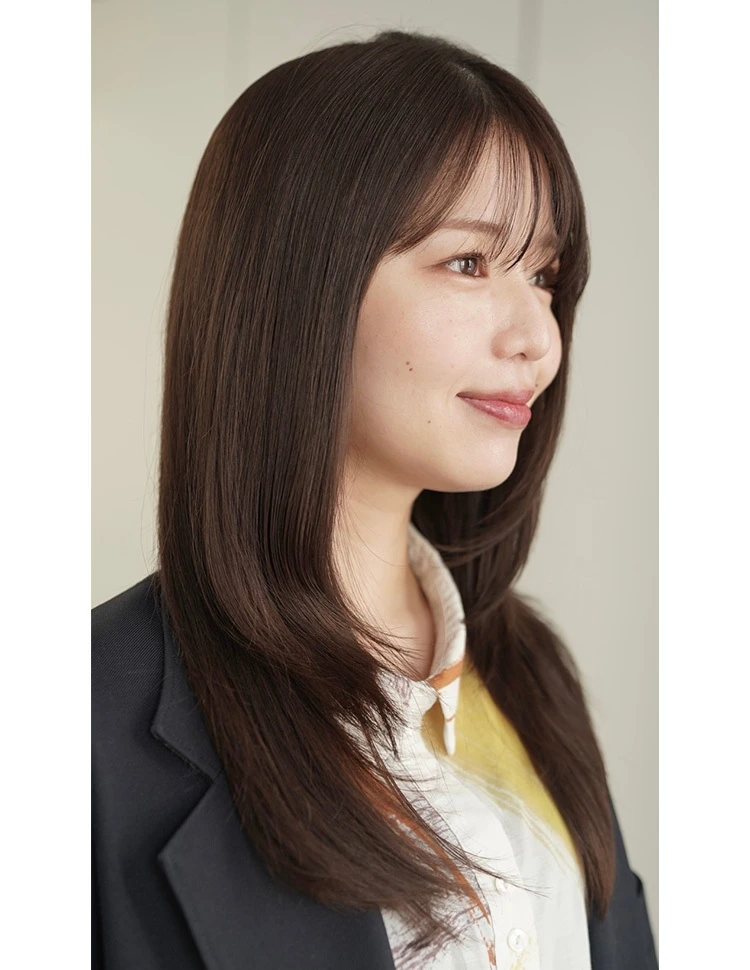 トレンドのロングレイヤー　サイド