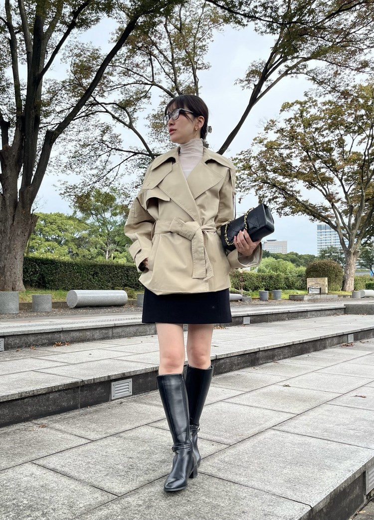 ZARA(ザラ)ZW COLLECTION 撥水加工入りショートトレンチコート