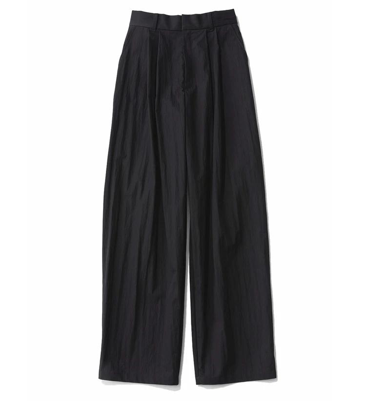 エムセブンデイズ【洗える】ハリ感カーヴィーパンツ ¥17,600　BLACK