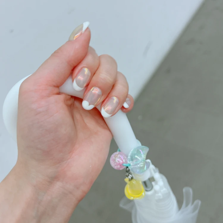 オーロラミラー×フレンチネイル