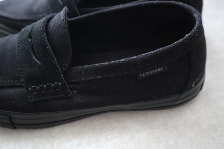 コンバース CONVERSE CXP LOAFER ローファー 通勤 スニーカー ブラックモノクローム 控えめ ロゴ