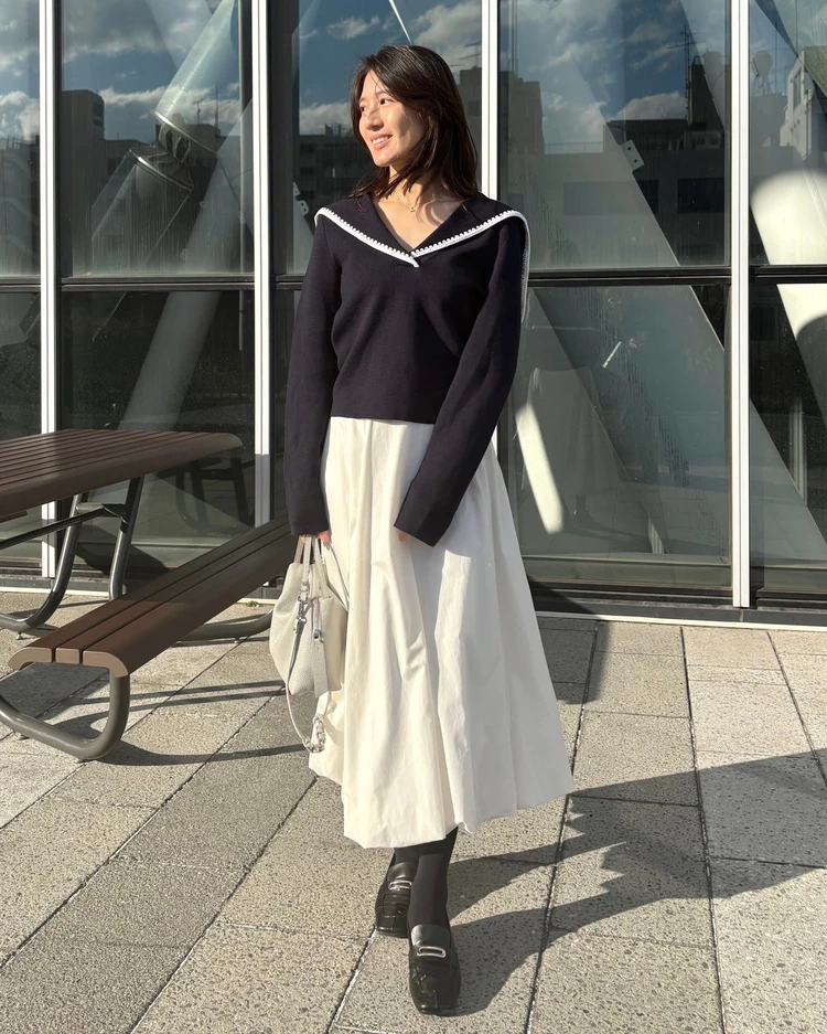 顔まわりが華やかに◎フランス発『Sézane』のセーラーニット_4