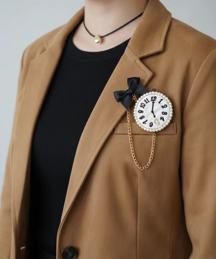 【30代の冬コーデ】ブローチで遊びたい!ジャケット/コートのマンネリ解消するシンプルから重ね付けまで3選_5