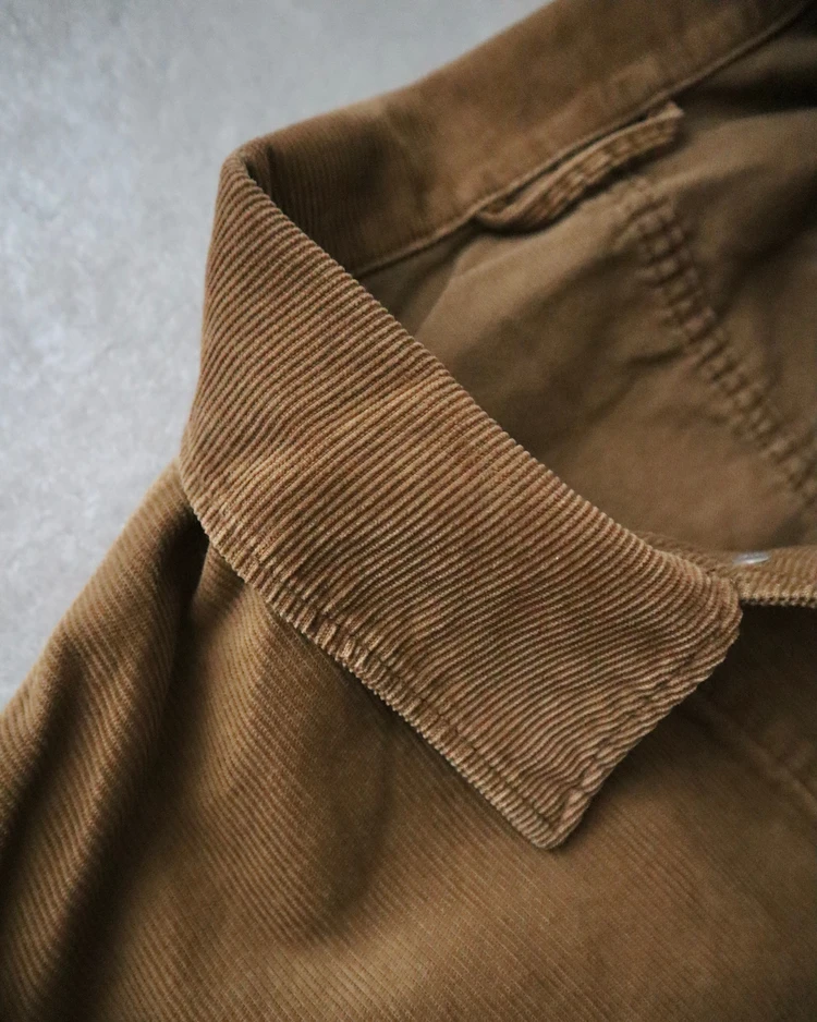 ユニクロ UNIQLO メンズ MEN コーデュロイジャケット ブラウン トレンド カラー 色落ち 生地