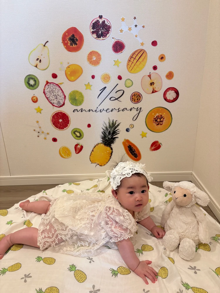 ハーフバースデーフォトをお家で撮ってみた#育休life_4