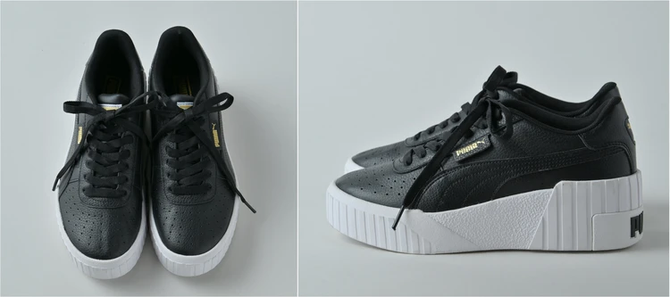 脚長効果抜群!「PUMA(プーマ)」の「CALI ウェッジ」は夏に嬉しい高機能スニーカー【きれいめ服に似合う黒スニーカー】