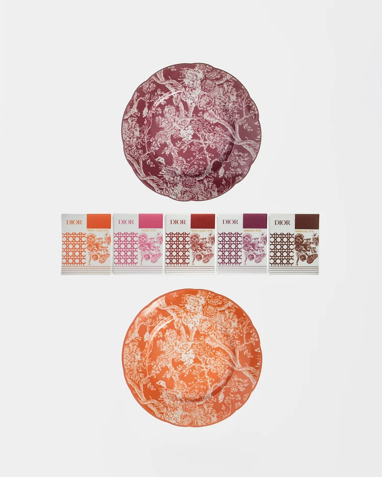 ディオールメゾン　トワル ドゥ ジュイ　ボルドー　オレンジ系