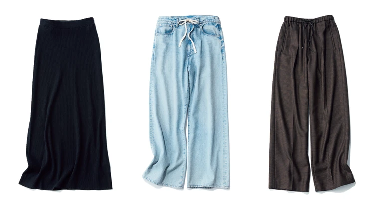 外食が増える時期はウエストが楽なボトムが主役!【12月のワードローブ10選】
