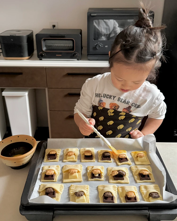超簡単！材料少なめ！子どもと作る「くまちゃん布団パイ」が可愛すぎる♡_9