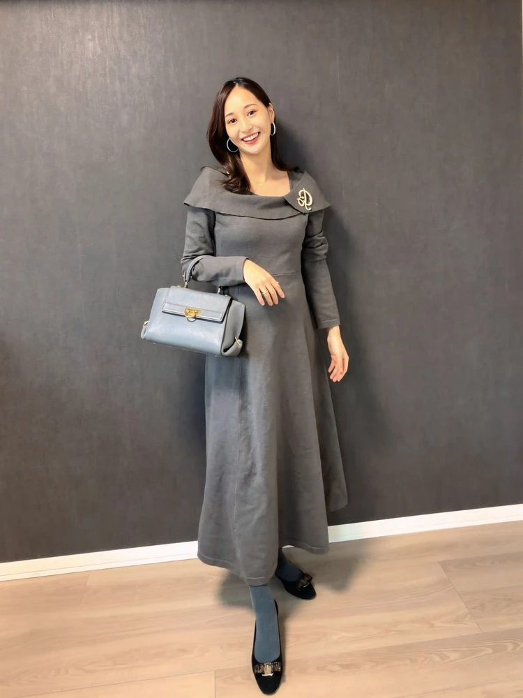 骨格ストレートのマタニティコーデ