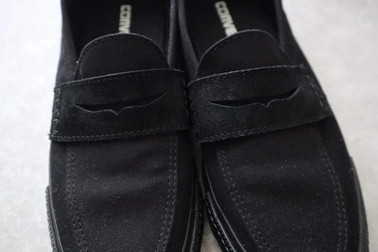 コンバース CONVERSE CXP LOAFER ローファー 通勤 スニーカー ブラックモノクローム キャンバス スエード