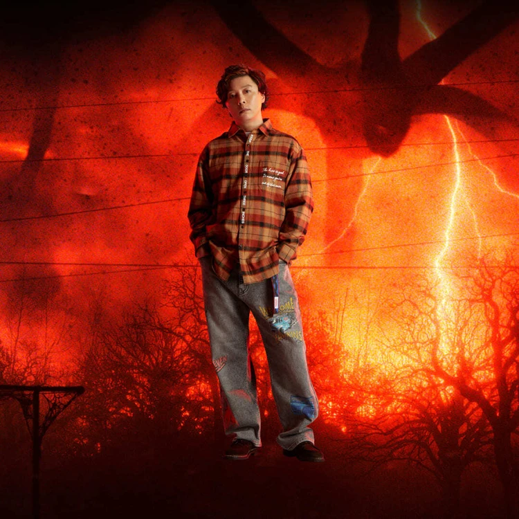 Hopper's LETTER CHECK SHIRT＆UPSIDE DOWN JEANS