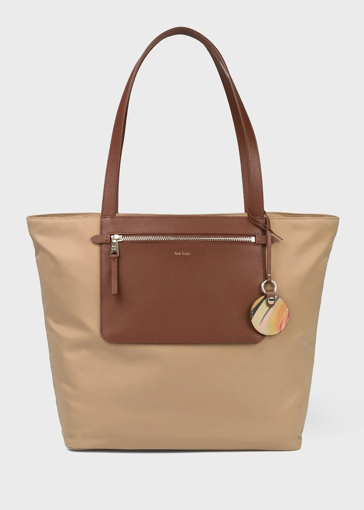 ポール・スミス　モダンナイロン トートバッグ　ベージュ