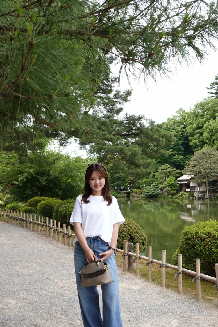 兼六園での私の写真