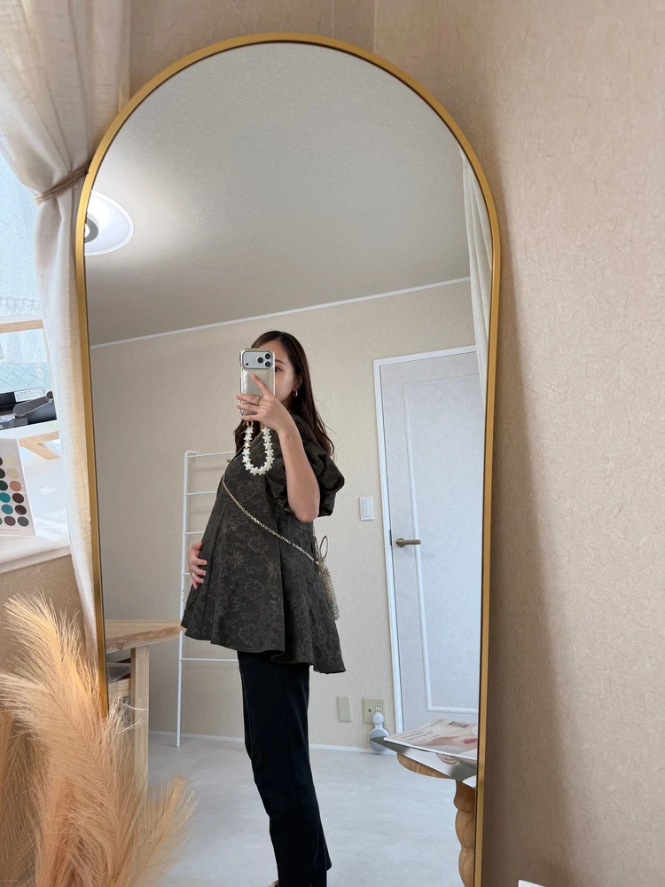 【GU×rokhコラボ】 バルーンスリーブチュニック / 着用コーデ