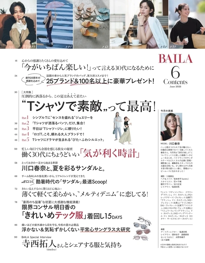 BAILA６月号　目次1