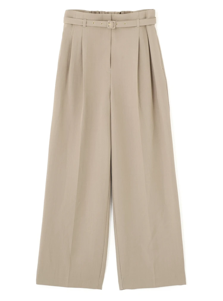 ナチュラルビューティーベーシック　【ちょうど、いい服】くびれ仕込みベルテッドパンツ　￥10989