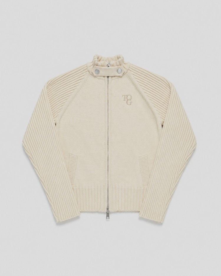  リブニットジャケット各￥21780　白