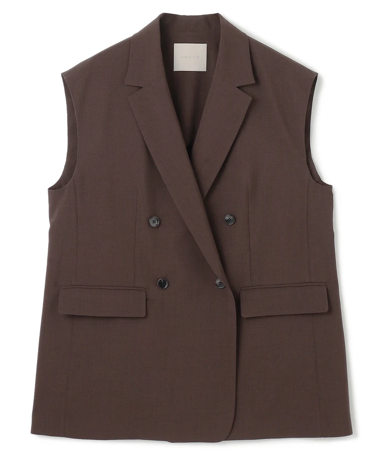 アンフィーロ TENNEN TOUCH テーラードジレ ブラウン