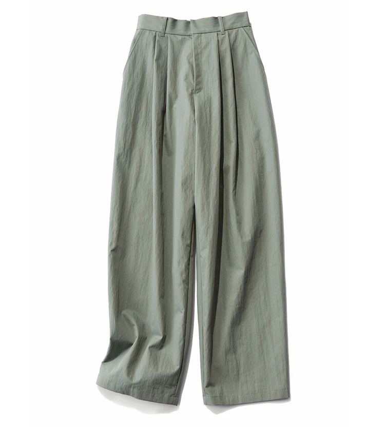 エムセブンデイズ【洗える】ハリ感カーヴィーパンツ ¥17,600　SAGE