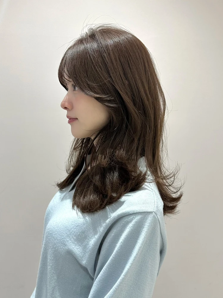 30代髪型・ロングのサイド